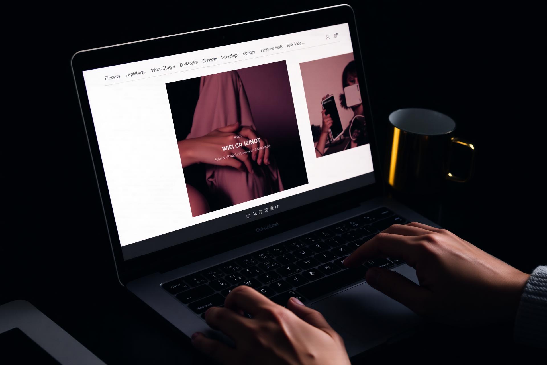 Designer working on a modern web layout